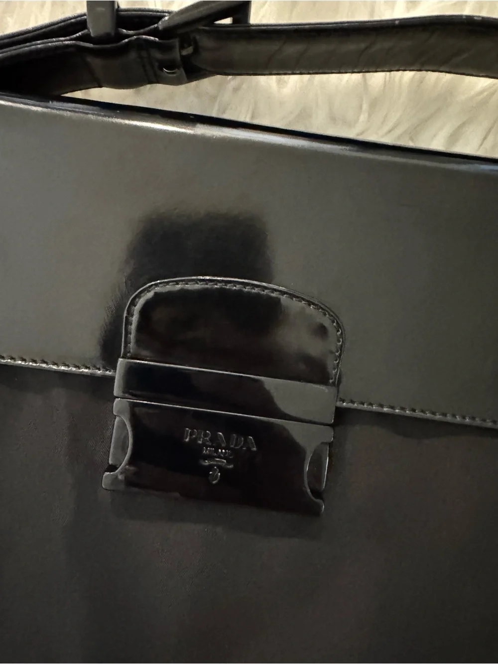 Prada tessuto spazzolato laptop bag - Picture 4 of 11